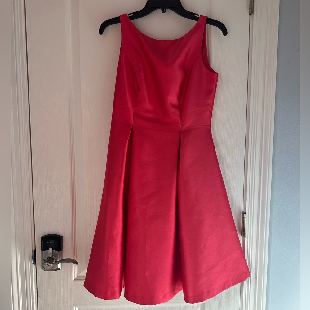 Red formal short Taffeta  dress
